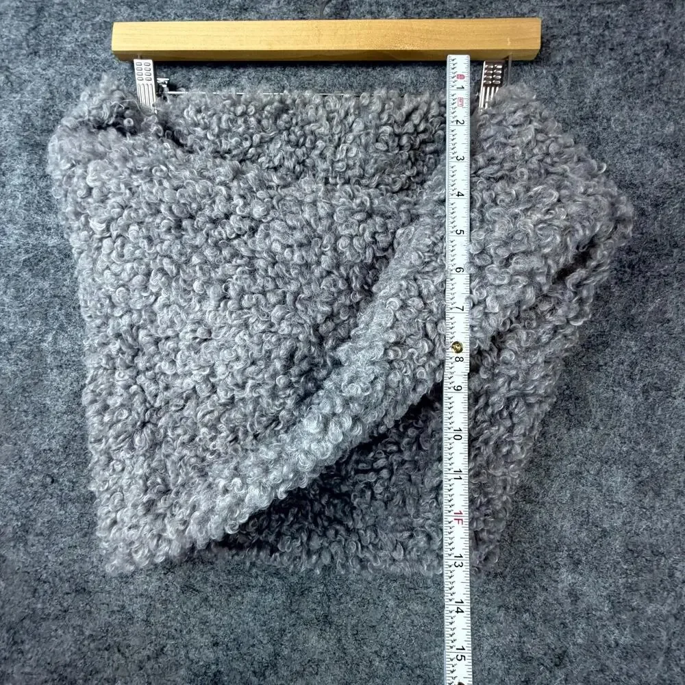Adrienne Landau Infinity Faux Fur Muffler Scarf‎ Womens One Size Gray Soft Cozy